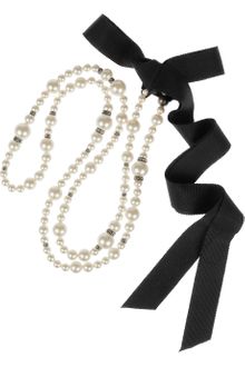 Lanvin Swarovski Crystal and Faux Pearl Necklace - Lyst