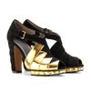 Marni Peeptoes with Scalloped Platform in Gold - Lyst