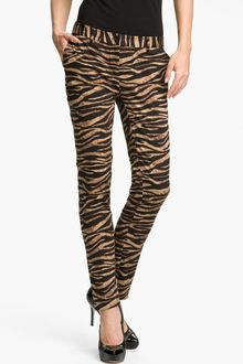 Michael by Michael Kors Skinny Zebra Print Pants - Lyst