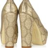 Stella Mccartney Metallic Brocade Platform Pumps in Gold - Lyst