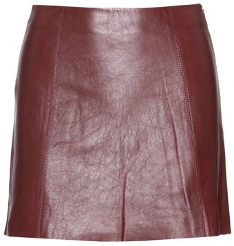 T By Alexander Wang Leather Mini Skirt - Lyst