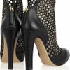 Valentino Studded Leather and Mesh Ankle Boots in Black - Lyst