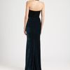 Badgley Mischka Beaded Velvet Gown in Blue (teal) - Lyst
