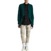 Balmain Loose Knit Cardigan in Green for Men - Lyst