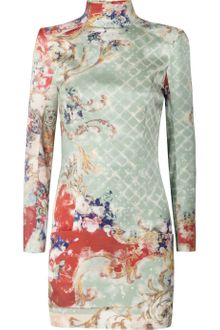 Balmain Printed Silk-sateen Dress - Lyst