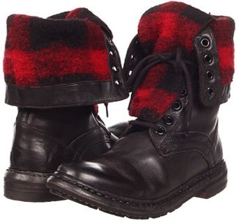 Burberry Check Lined Leather Boots - Lyst