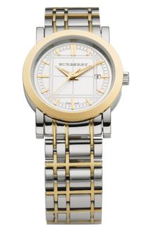 Burberry Womens Swiss Two Tone Stainless Steel Bracelet 30mm - Lyst