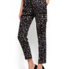Mango Printed Tapered Trousers in Black - Lyst