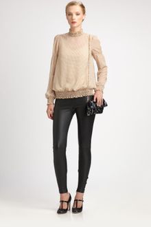 RED Valentino Leather Leggings - Lyst