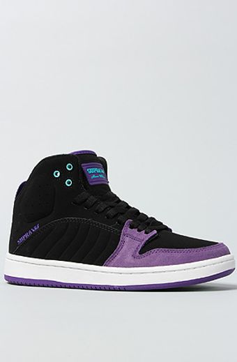 Supra The S1w Sneaker in Black Trubuck Purple Suede White - Lyst