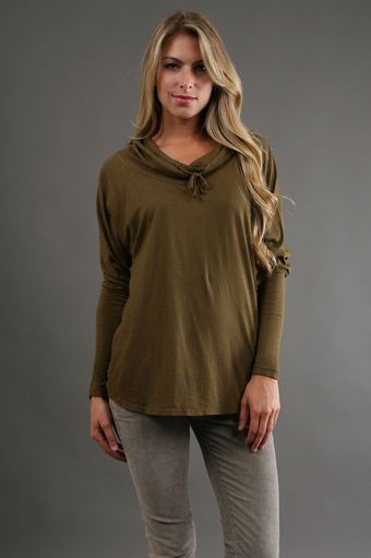 Three Dots Dolman Hoody in Ova - Lyst