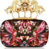 Alexander Mcqueen Unicorn Skull Embroidered Satin Box Clutch in Black - Lyst