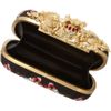 Alexander Mcqueen Unicorn Skull Embroidered Satin Box Clutch in Black - Lyst