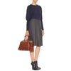 Fendi Knit Pullover with Ribbed Trim in Blue (navy) - Lyst