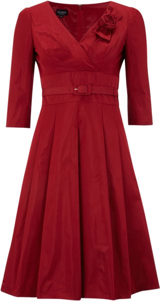 Hobbs Hobbs Maze Dress Garnet in Red