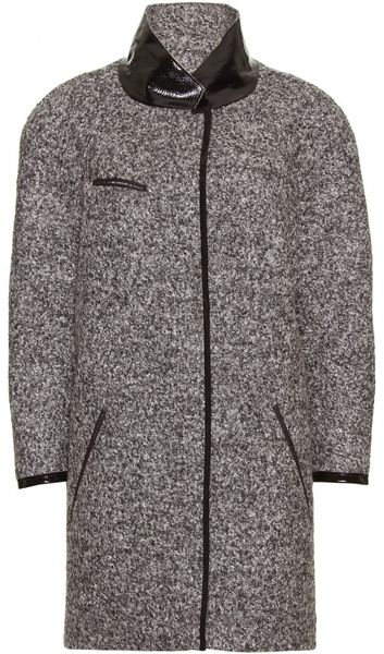 Isabel Marant Kepler Bouclé Woolblend Coat in Gray (grey) - Lyst