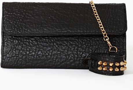 Nasty Gal Studded Cuff Clutch in Black - Lyst