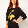 Peter Jensen Pear Sweatshirt in Black (blackorange) - Lyst