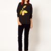 Peter Jensen Pear Sweatshirt in Black (blackorange) - Lyst