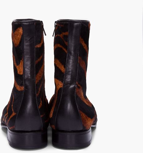 tiger print thigh high boots