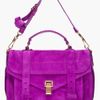 Proenza Schouler Ps1 Medium Purple Suede Satchel in Purple - Lyst