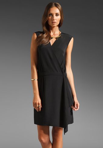 Tibi Solid Silk Wrap Dress - Lyst