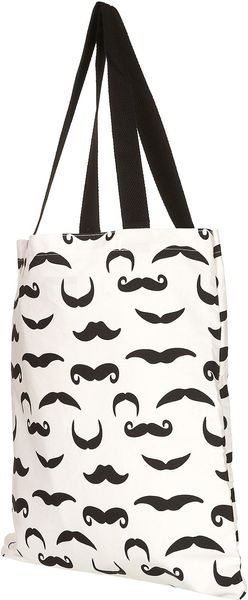 Topshop Moustache Shopper - Lyst