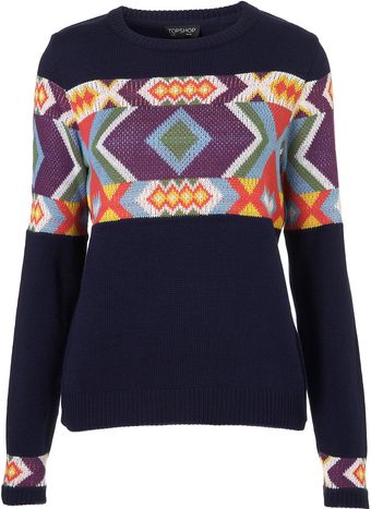 Topshop Knitted Bracelet Jumper - Lyst