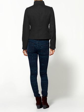 Tulle Funnel Neck Jacket - Lyst