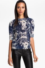 Versus  Lion Print Mohair Sweater