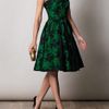 Alexander Mcqueen Flower Lace Strapless Dress in Green (emerald) - Lyst