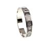 Alexander Mcqueen Skinny Enamel Skull Bangle in Silver - Lyst