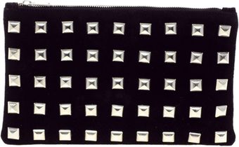 Asos Suede Studded Clutch - Lyst