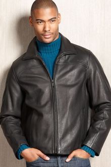 Calvin Klein Leather Jacket - Lyst