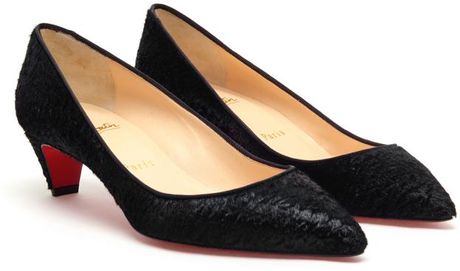 Christian Louboutin Pigalle Textured Ponyskin Pumps in Black - Lyst