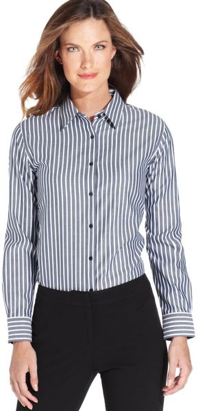 Jones New York Longsleeve Striped Wrinkleresistant - Lyst