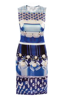 Mary Katrantzou Check Foam Bubbleprint Dress - Lyst