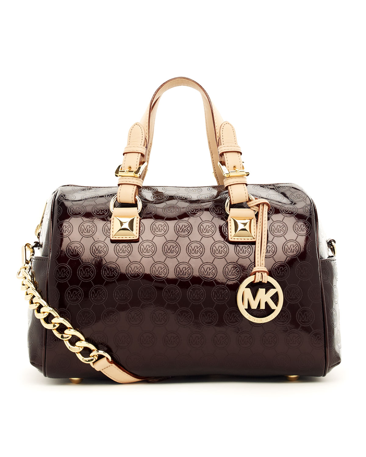 michael kors monogram tote brown