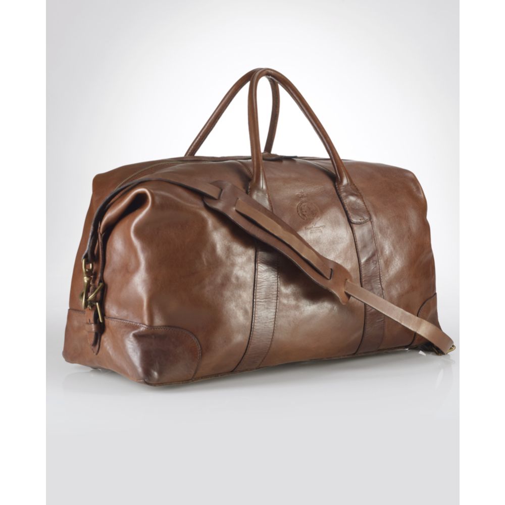 ralph lauren duffle bag leather