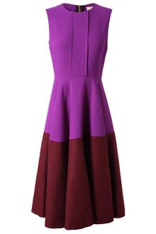Roksanda Ilincic Bicolour Crepe Wool Dress - Lyst