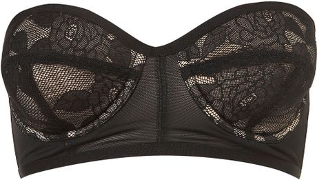 strapless bra lace contrast topshop