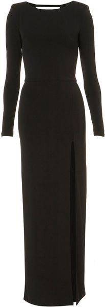 black dress with shoulder pads