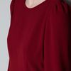 Zara Puff Sleeve Dress in Red (maroon) - Lyst