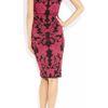 Alexander Mcqueen Brocade Dress in Red (black) - Lyst