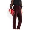 Alexander Mcqueen Velvet High Rise Skinny Pants in Purple (burgundy) - Lyst