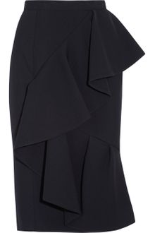 Burberry Prorsum Ruffled Crepe Pencil Skirt - Lyst