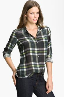 Equipment Brett Plaid Silk Blouse - Lyst
