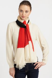 Kate Spade Wool Logo Bow Scarf - Lyst