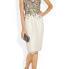 Lela Rose Embellished Silk Organza Dress in White (ivory) - Lyst
