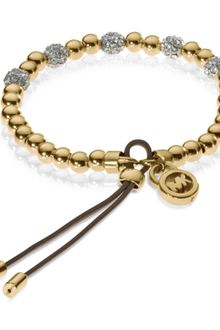 Michael Kors Gold Tone Bead Fireball Stretch Bracelet - Lyst